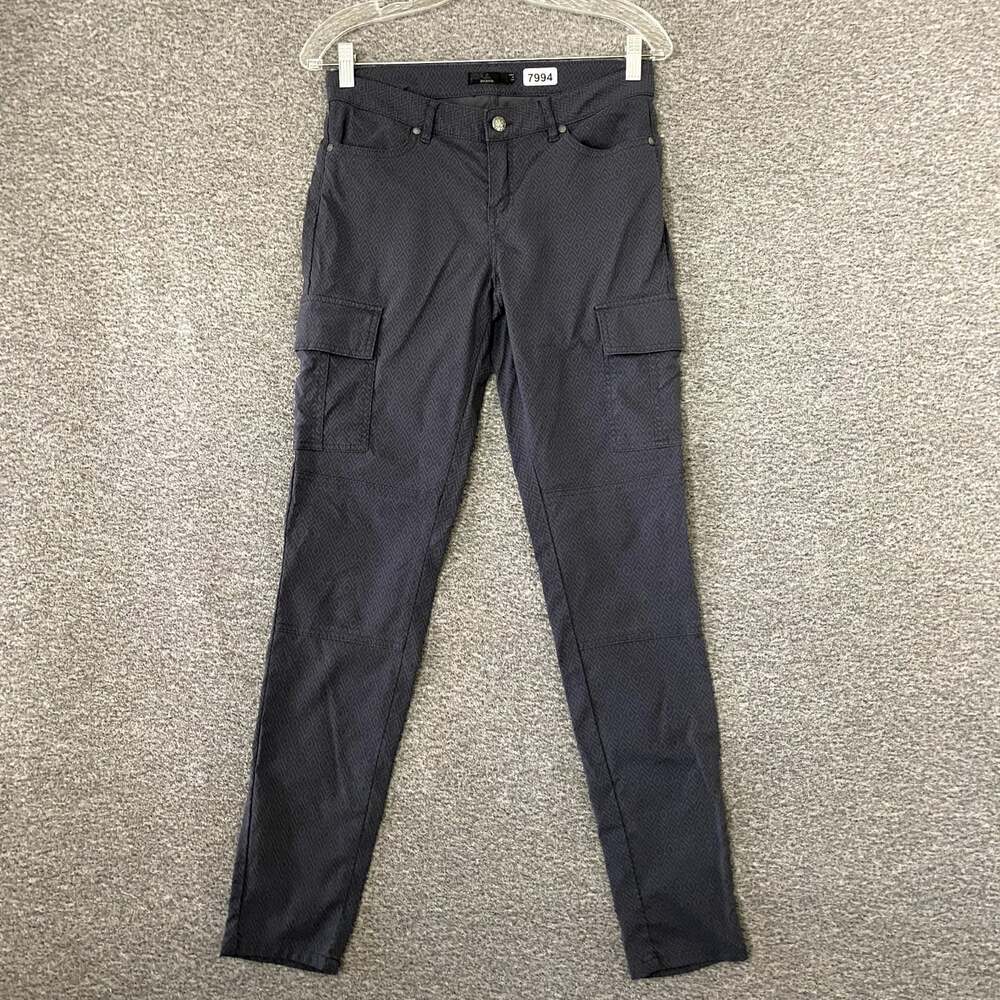 Prana Women’s Size 4 Gray Print Skinny Leg Nylon Cargo Pants
